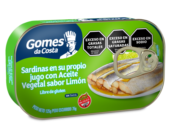 SARDINAS CON ACEITE SABOR LIMON 125g