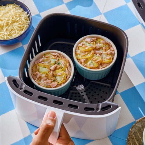Atum gratinado com batata