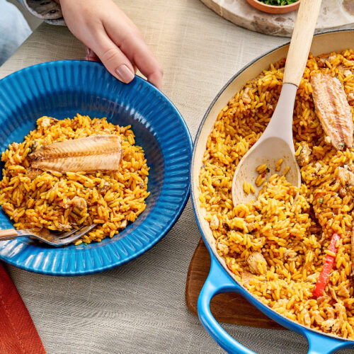 Arroz festivo de sardinha