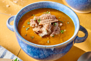 Caldito de Sardinas con Zapallo Japonés